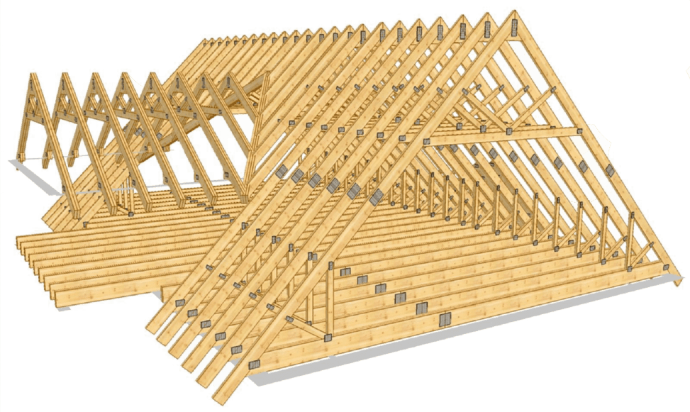 estructura de madera: casa prefabricada