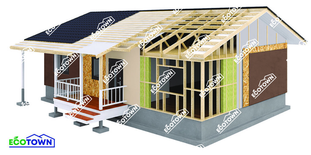EcoTown. Estructura de casa prefabricada